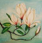 Bloeiende magnoliatak